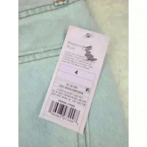 Wild Fable Jean Shorts Women 4 Super High Rise Cut Off Distress Denim New - Picture 7 of 15